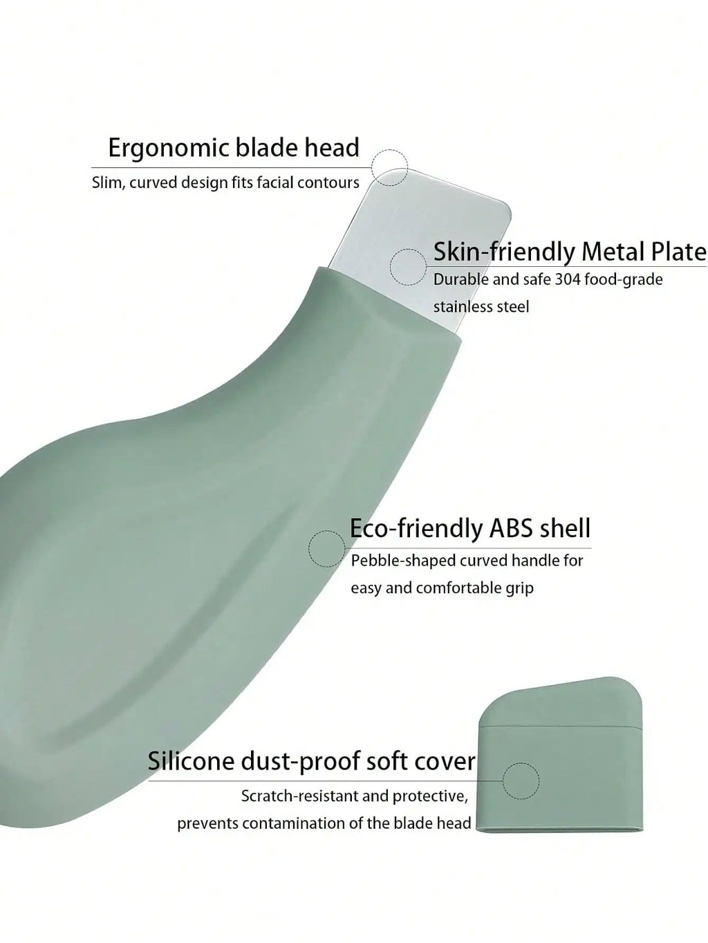 Gentle Facial Pore Cleanser Silicone Scrub Facial Scraper Skin Care Tools