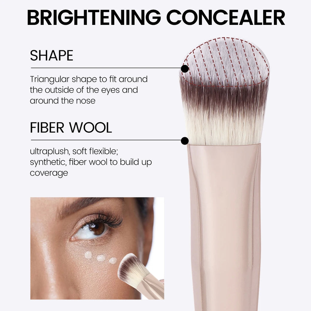 MAANGE Under Eye Concealer Makeup Brush Triangle Foundation Brush for Liquid Cream Blending Concealing