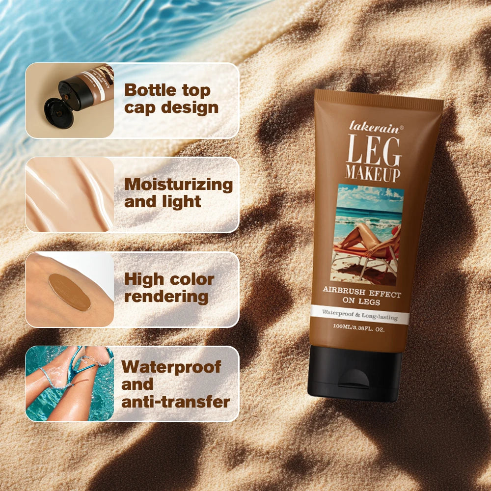 100ml Leg Makeup Long-lasting Waterproof Wheat Tan Brown Liquid Foundation