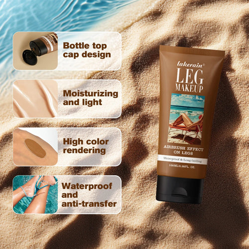 100ml Leg Makeup Long-lasting Waterproof Wheat Tan Brown Liquid Foundation