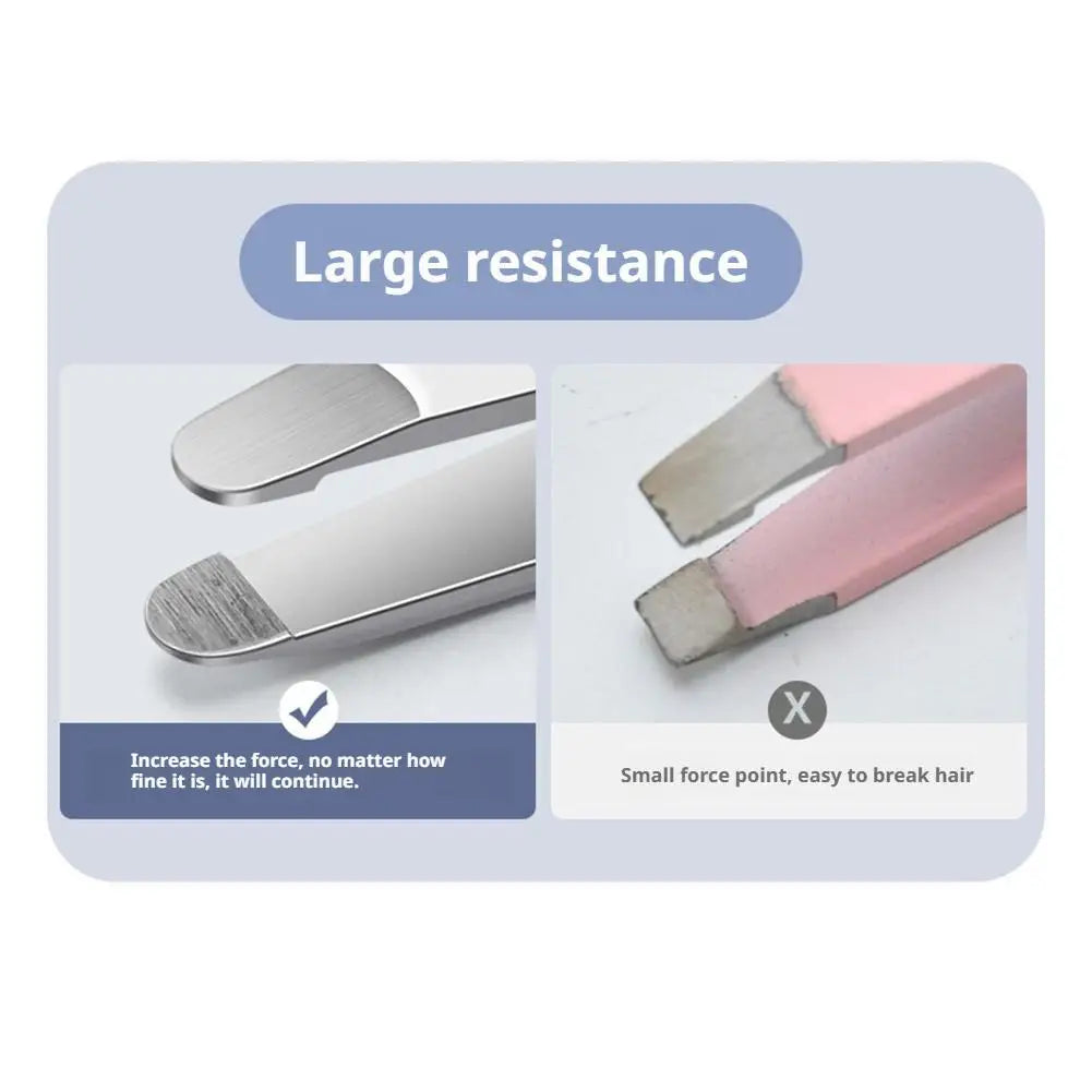 Stainless Steel Brow & Facial Hair Remover Eyebrow Tweezers