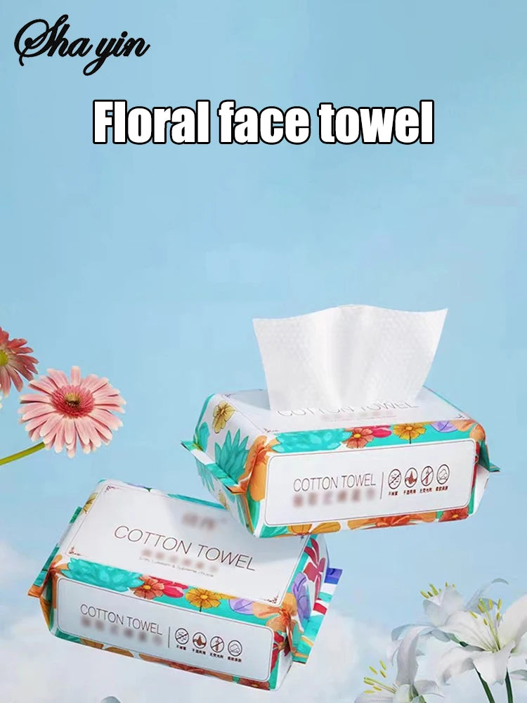 30/70/100PCS Disposable Face Towel Travel Facial Cleansing Wet And Dry Makeup Remover Pearl Cotton Soft Makeup Nonwoven Towel